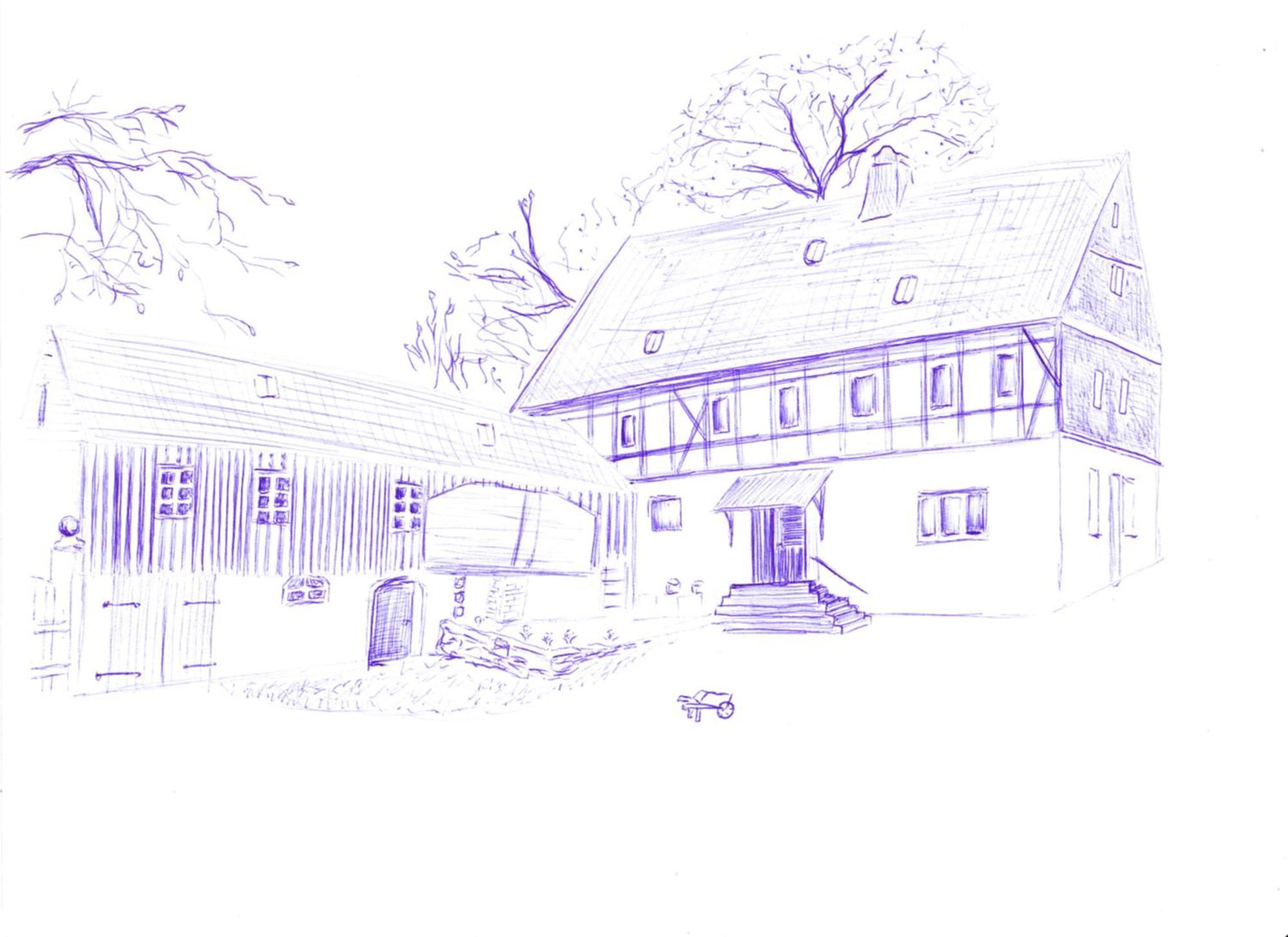 Mothsgut - Moderne Ferienwohnung Auf Dem Bauernhof Im Erzgebirge Oelsnitz  Exterior photo